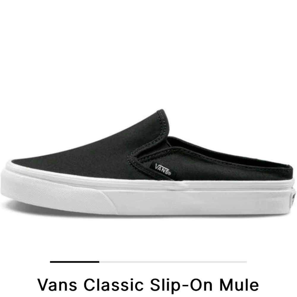 Classic Black Vans Mule Style